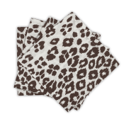 Matouk Iconic Leopard Napkin Cinder - 22" Square - Set of 4