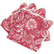 Matouk Granada Scarlet Napkin - 22" Square - Set of 4