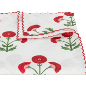 Matouk Gisele Tablecloth Scarlet - 70 Round