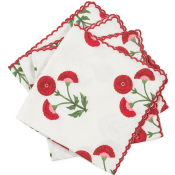 Matouk Gisele Napkin Scarlet - 22" Square - Set of 4