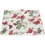 Matouk Baudin Butterfly Tablecloth Ruby - 70 x 162