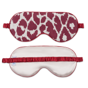 Matouk Iconic Leopard Sleep Mask - Crimson
