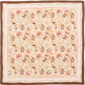 Kim Seybert Mira Napkins Brown / Coral - Set 4
