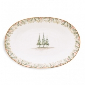 Arte Italica Natale Large Oval Platter