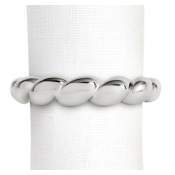 L'Objet Jessica McCormack Shell Napkin Rings / Platinum - Set 4