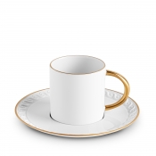 L'Objet Neptune Gold Espresso Cup + Saucer