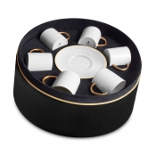 L'Objet Neptune Gold Espresso Cup + Saucer - Set 6