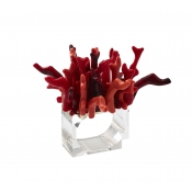Kim Seybert Amalfi Coral Napkin Rings - Boxed Set 4