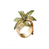 Kim Seybert Palm Coast Napkin Rings - Boxed Set 4