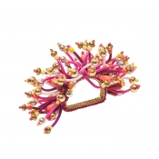 Kim Seybert Fun Burst Napkin Ring Pink / Orange / White - Set 4