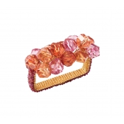 Kim Seybert Pop Rocks Napkin Rings Pink / Orange - Set 4