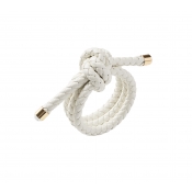 Kim Seybert Rope Knot Napkin Rings White - Set 4