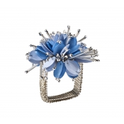 Kim Seybert Starburst Periwinkle Napkin Ring - Set 4