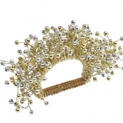 Kim Seybert Spray Gold/Silver Napkin Ring - Set 4