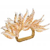 Kim Seybert Gilded Leaves Napkin Ring - Set 4