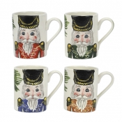 Vietri Nutcrackers Assorted Mugs - Set of 4