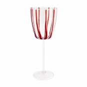 Vietri Nuovo Stripe Red Wine Glass