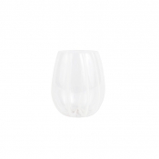 Vietri Nuovo Stripe White Stemless Wine Glass