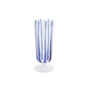 Vietri Nuovo Stripe Blue Champagne Glass