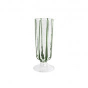 Vietri Nuovo Stripe Green Champagne Glass
