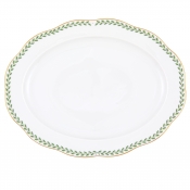 Herend Green Laurel Oval Platter - 15"
