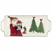 Vietri Old St. Nick Handled Rectangular Platter