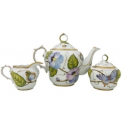 Anna Weatherley Pansy FlowerTea Set