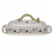 Herend Blue Garland Butter Dish W/Branch