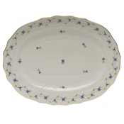 Herend Blue Garland Platter -17"L X 12.5"W