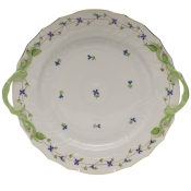 Herend Blue Garland Chop Plate w/Handles
