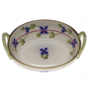 Herend Basket with Handles - Blue Garland