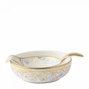 Royal Crown Derby Royal Peony Blue Tea Strainer + Dip Bowl