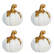 Juliska Forest Walk Pumpkin Gold Place Card Holder -  Set/4