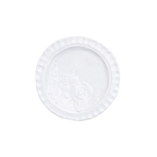 Vietri Pietra Fiori White Canape Plate - Set 4