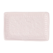 Vietri Pietra Fiori Pink Rectangular Platter - 11.25"