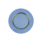 Vietri Pelli Glass Blue Salad Plate - Set 4