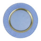 Vietri Pelli Glass Blue Charger - Set 4