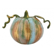 Vietri Pumpkins Blue Glass Pumpkin