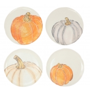Vietri Pumpkins Assorted Salad Plates - Set of 4
