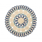 Kim Seybert Casbah Placemat Natural / Blue - Set 4