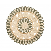 Kim Seybert Casbah Placemat Natural / Green - Set 4