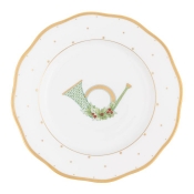 Herend Christmas Dessert Plate - Horn