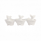 Vietri Pietra Natale Figural Deer Three-Part Server