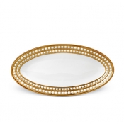 L'Objet Perlee Gold Oval Platter - Small