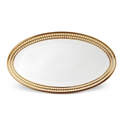 L'Objet Perlee Gold Oval Platter - Large