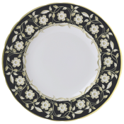Royal Crown Derby Primrose Dinner Plate / Black - 10"
