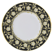 Royal Crown Derby Primrose Bread & Butter Plate / Black- 6"