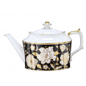 Royal Crown Derby Primrose Teapot  / Black - 36 oz.