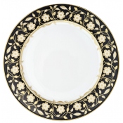 Royal Crown Derby Primrose Service Plate / Black - 12"