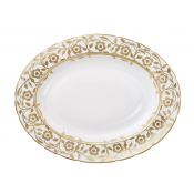 Royal Crown Derby Primrose Oval Platter / White - 13"